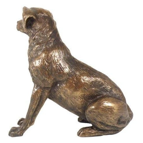 Sitting Labrador Dog Cold Cast Bronze Statue-0