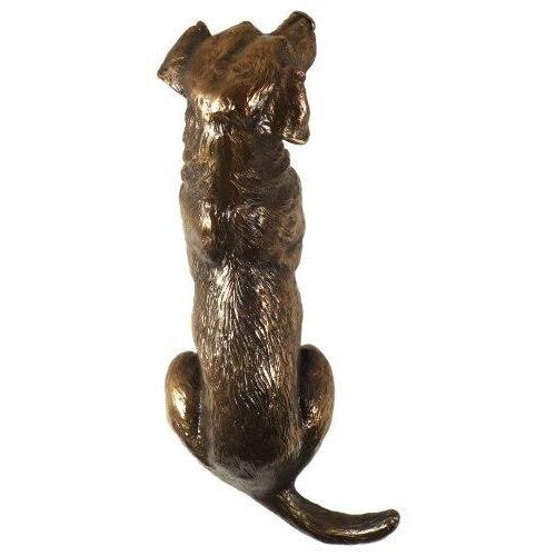 Sitting Labrador Dog Cold Cast Bronze Statue-1