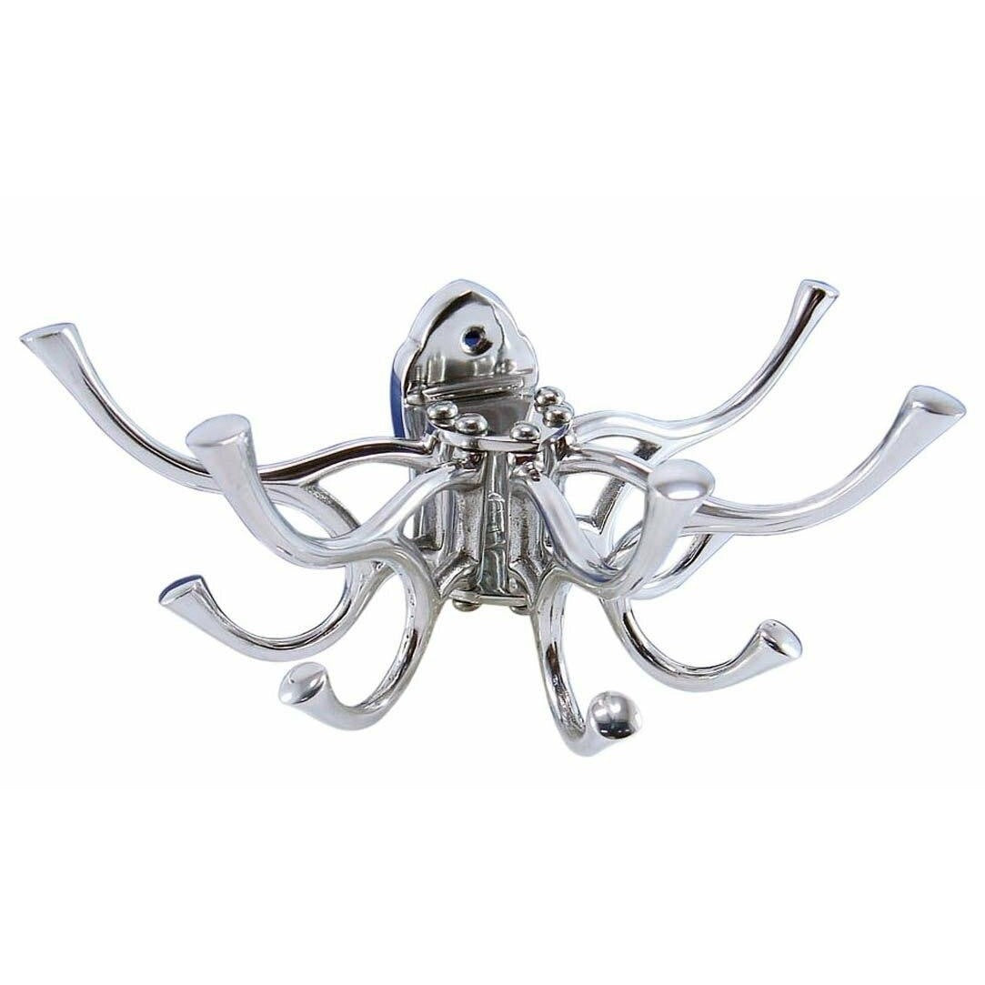 Space-Saving Wall Mounted Silver Finish, folding Coat hanger/Hooks-0