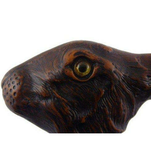 Hare Head Formal Collector Ambulists Victorian Edwardian Era Novelty Walking Cane Stick-3