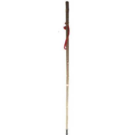 Practical Ash Walking Hiking Trekking Pole with Red Chord Hand Loop.-0