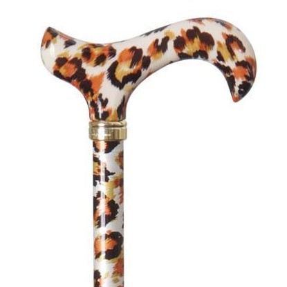 Jaguar Print Height Adjustable Derby Handle Walking stick /Cane/ Fashion Accessory-0