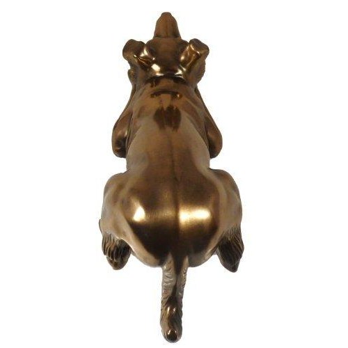 Playful Collie Sheepdog Cold Cast Bronze Sculpture-2