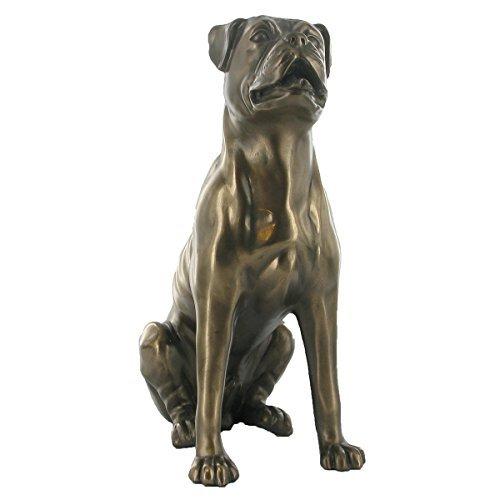 Beautifully Carved Cold Cast Bronze Statue/Ornament of a Boxer Dog-0