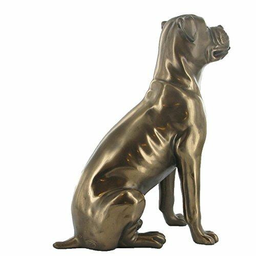 Beautifully Carved Cold Cast Bronze Statue/Ornament of a Boxer Dog-1