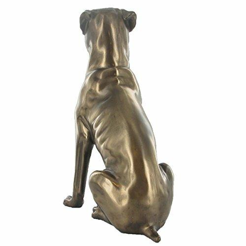Beautifully Carved Cold Cast Bronze Statue/Ornament of a Boxer Dog-2