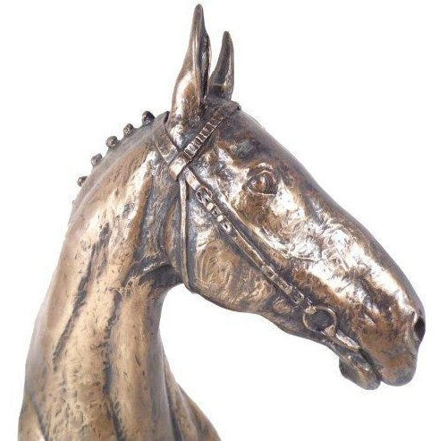 Hunter Chaser Horse Head in Cold Cast Bronze-4