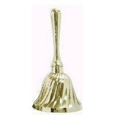Small Altar Bell with Swirl-type lined design in Chrome finish for Pagan/Wiccan Rituals and Rites for Summoning God/Goddess.-0
