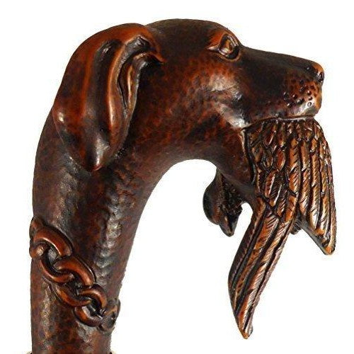 Brown Gundog with Game Walking Stick/Pole with Wrist Loop.-0