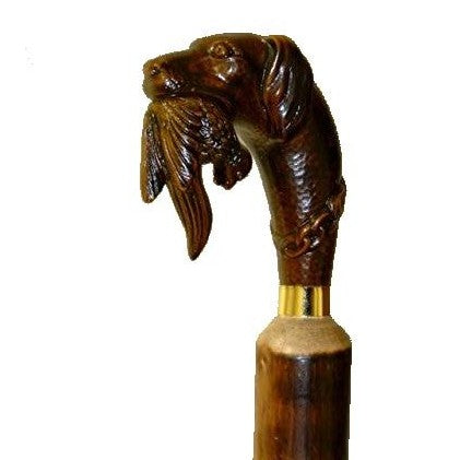 Brown Gundog with Game Walking Stick/Pole with Wrist Loop.-4