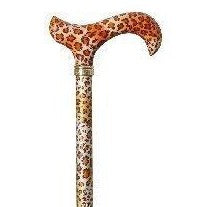 Amur Leopard Pattern Height Adjustable Derby Handle Walking stick /Cane/ Fashion Accessory-0