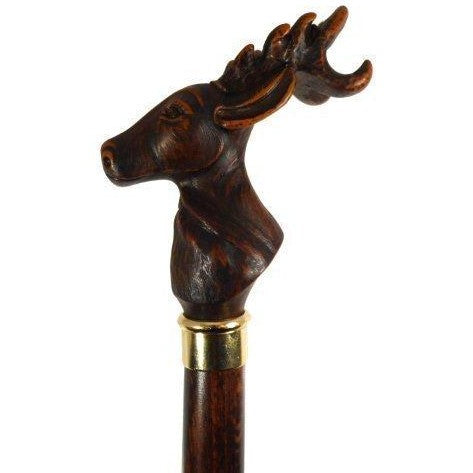 Deer Stag with Antlers Walking Cane Stick-1