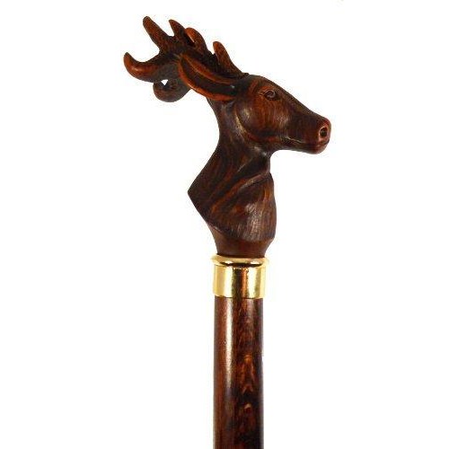 Deer Stag with Antlers Walking Cane Stick-3