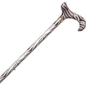 White Tiger Print Height Adjustable Derby Handle Walking stick /Cane/ Fashion Accessory-0
