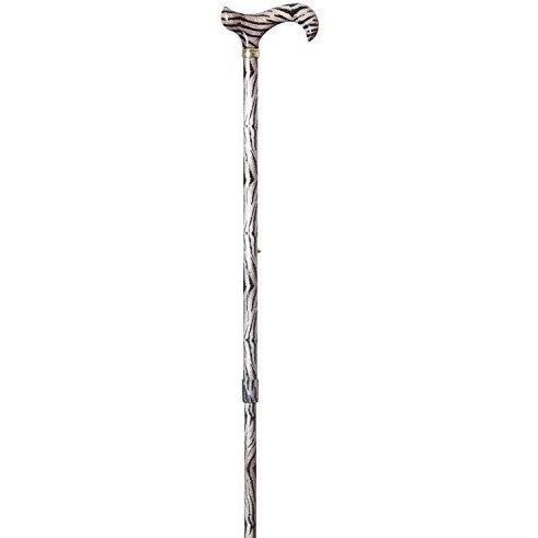 White Tiger Print Height Adjustable Derby Handle Walking stick /Cane/ Fashion Accessory-1