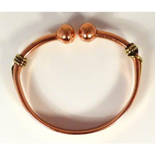 Unisex Magnetic Copper & Brass Torque Bracelet-3