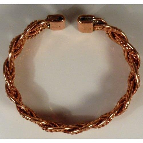 Magnetic Copper Twisted Plait Bracelet-5