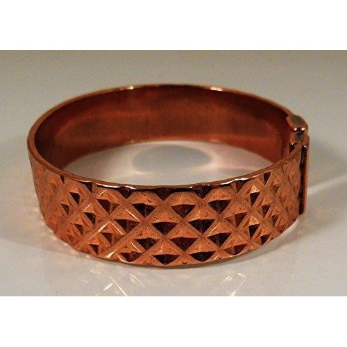 Stylish Indented Squares Design Pure Copper Band With Powerful Duel Magnets-2