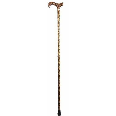 Golden Leopard Print Height Adjustable Derby Handle Walking stick /Cane/ Fashion Accessory-2
