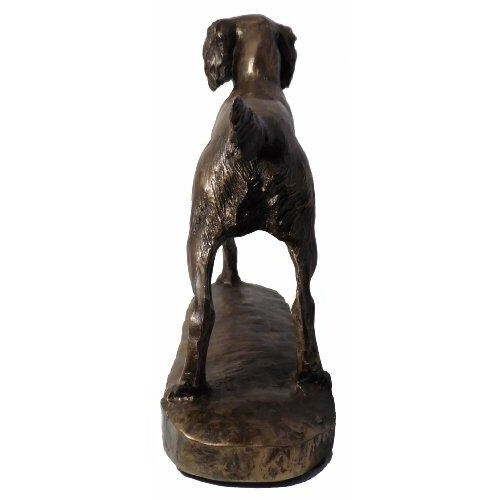 Beautifully Carved Cold Cast Bronze Springer Spaniel statue/Ornament-2
