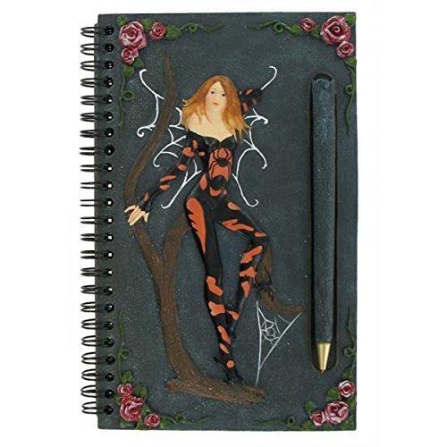 Hard Cover Hand Painted Spider Fairy Notebook/Diary with Pen-0
