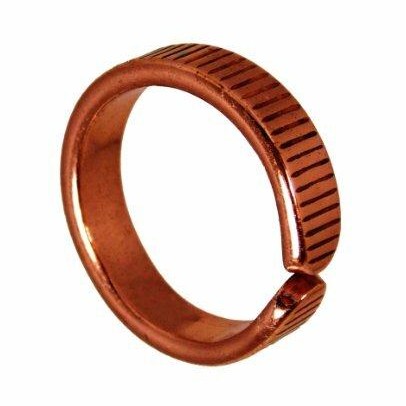 Lined Design Magnetic Copper Ring-0