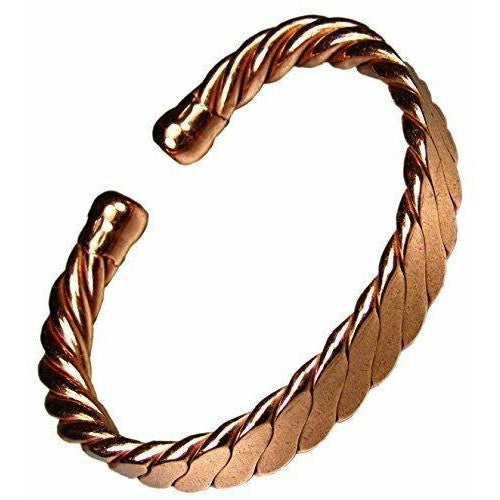Men’s magnetic copper bracelet Flattened Copper-2
