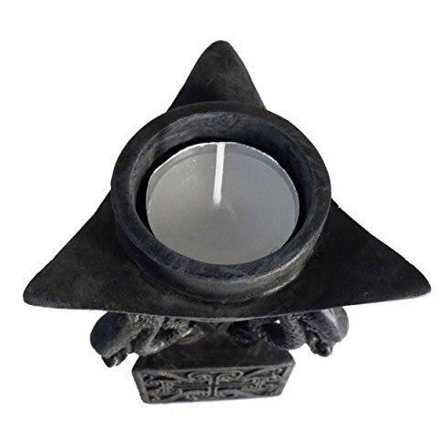 Unusual T Light Holder with Sea Serpents and Celtic Design Engravings-2