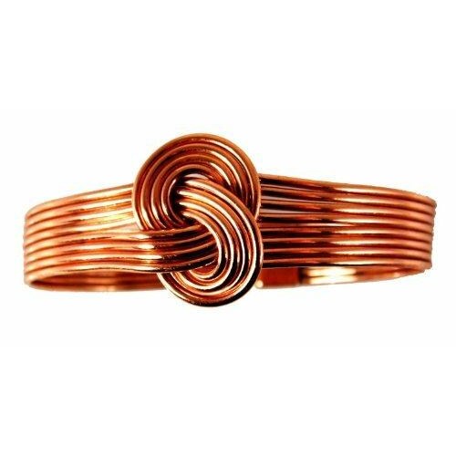 Magnetic Copper Knot Bracelet and smooth finish magnetic copper ring set-1