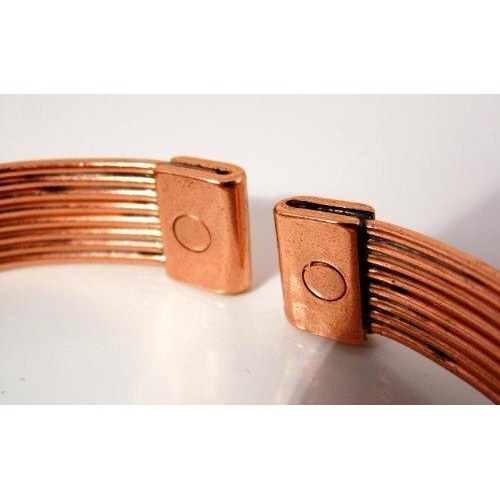 Magnetic Copper Knot Bracelet and smooth finish magnetic copper ring set-3