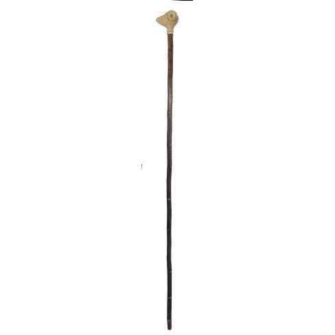 Imitation Bone Ram Head Hazel Hiking Walking Trekking Pole Stick staff Collector‘s Cane-3