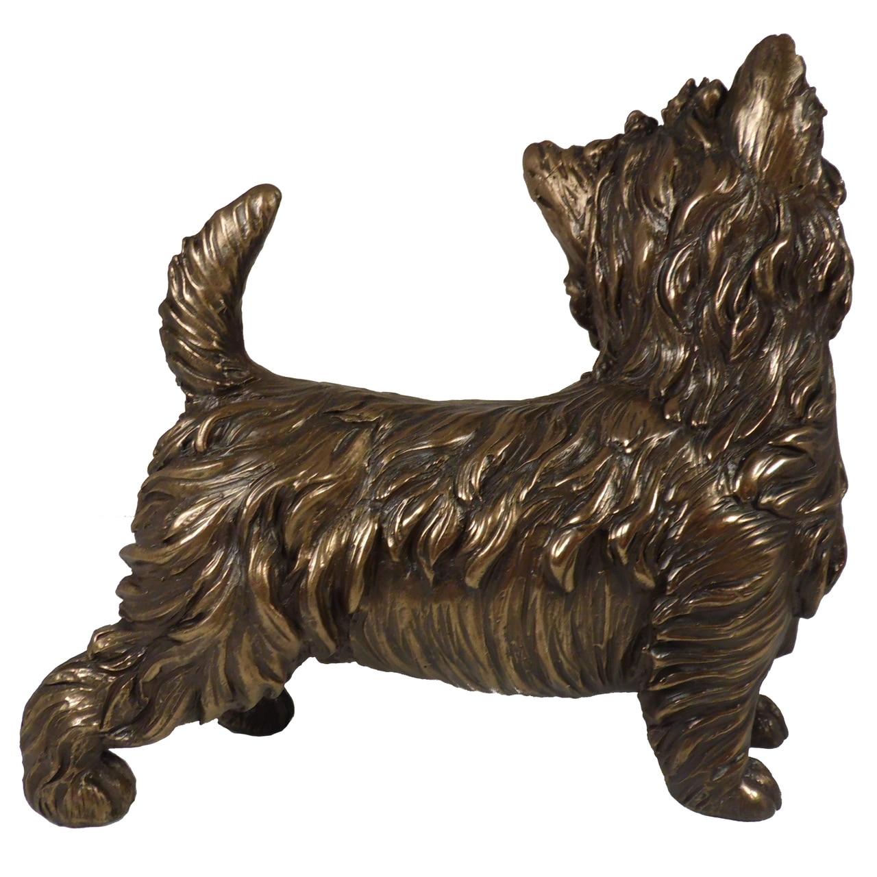 West Highland Westie Terrier Dog Cold Cast Bronze Statue-1
