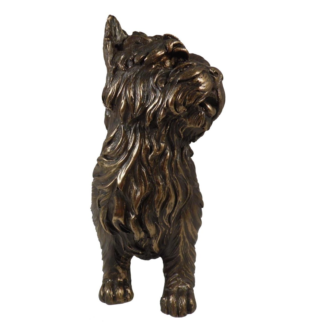West Highland Westie Terrier Dog Cold Cast Bronze Statue-2