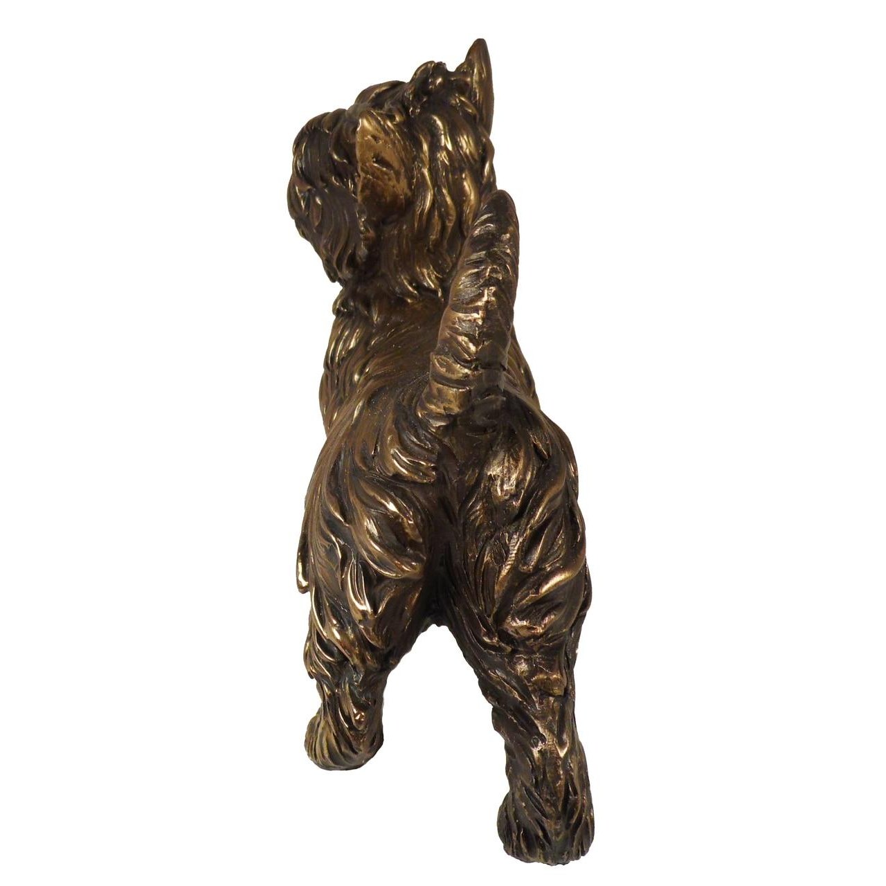 West Highland Westie Terrier Dog Cold Cast Bronze Statue-4