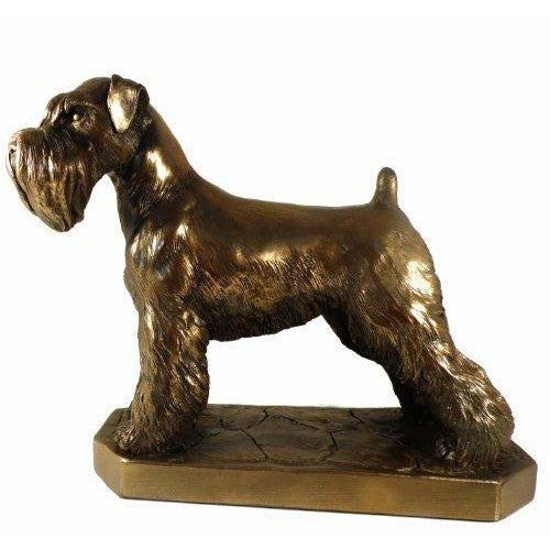 Standing Schnauzer Cold Cast Bronze Utility Dog-0