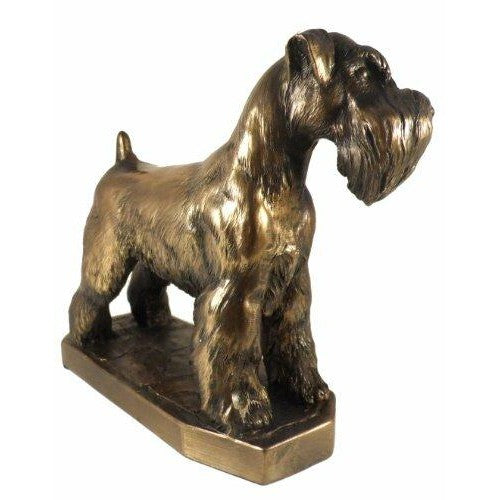 Standing Schnauzer Cold Cast Bronze Utility Dog-1