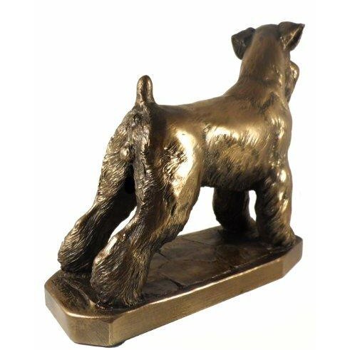 Standing Schnauzer Cold Cast Bronze Utility Dog-2