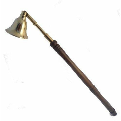 Brass Candle Snuffer with Wood handle-0