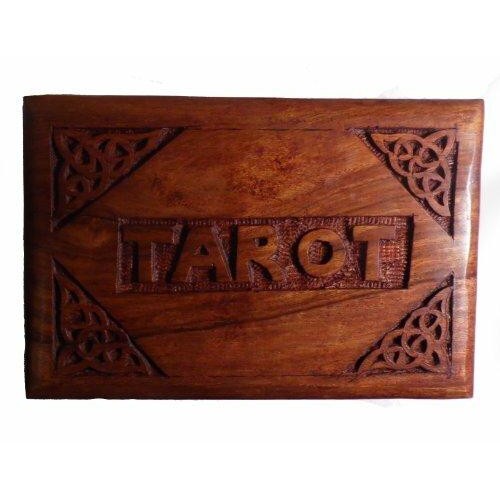 The Rider Waite Tarot Cards/Deck and A Hand Carved Wooden Tarot Box-4