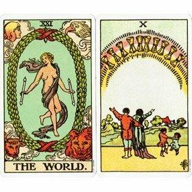 The Rider Waite Tarot Cards/Deck and A Hand Carved Wooden Tarot Box-1
