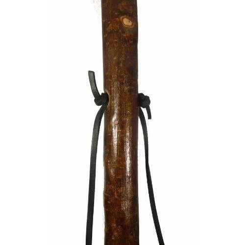 Wooden Hazel Hiking Walking Trekking Staff Stick Pole for Outdoor Walking Rambling with Leather Wrist Loop and Rubber Ferrule-1