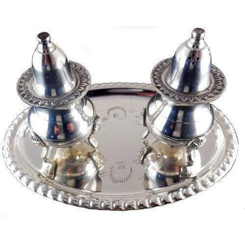 EPNS Silver Condiment Set with EPNS Silver Display Tray and Velvet Box-0