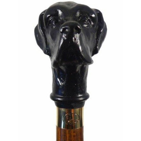 Black Labrador Retriever Dog Head Cane Stick-3