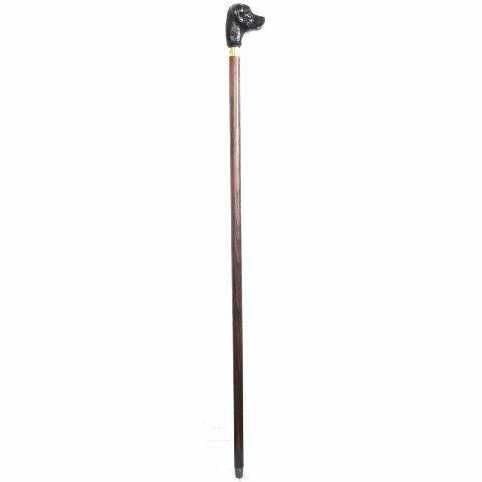 Black Labrador Retriever Dog Head Cane Stick-1