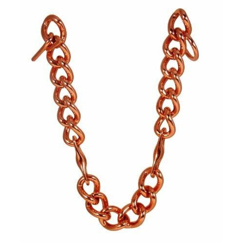 Magnetic Copper Chain Bracelet with smooth finish magnetic ring in copper set-2